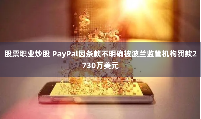 股票职业炒股 PayPal因条款不明确被波兰监管机构罚款2730万美元
