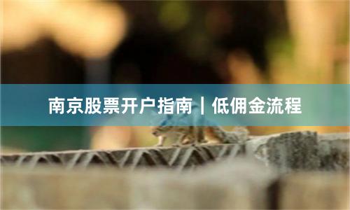 南京股票开户指南｜低佣金流程
